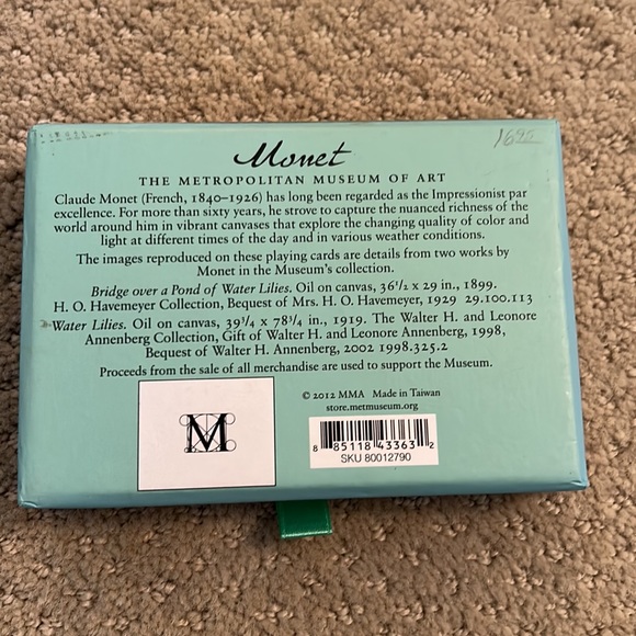 Bridge Cards 2 Decks Van Gogh The Metropolitan Museum of Art - Picture 4 of 4